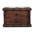 Bamboo 2 Drawer Wall-Mounted Bedside Table