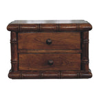Bamboo 2 Drawer Wall-Mounted Bedside Table
