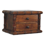 Bamboo 2 Drawer Wall-Mounted Bedside Table