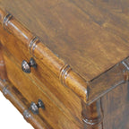 Bamboo 2 Drawer Wall-Mounted Bedside Table
