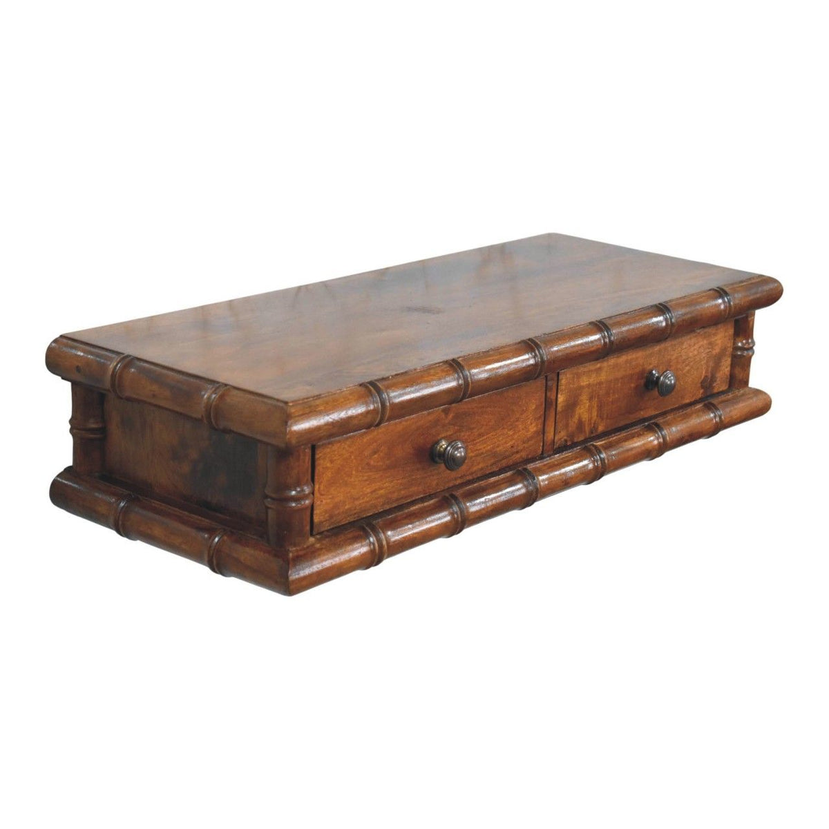 Bamboo Two Drawer Console Table