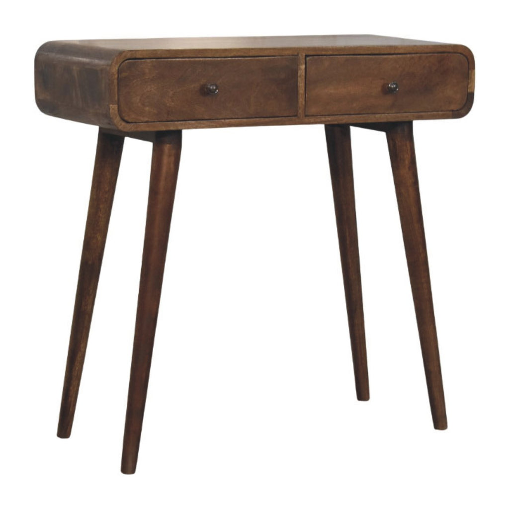 Classic Grey Rounded Console Table