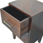 Spindle Mocha Bedside Table
