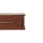 Wall-Mounted Bedside with Brass Handle