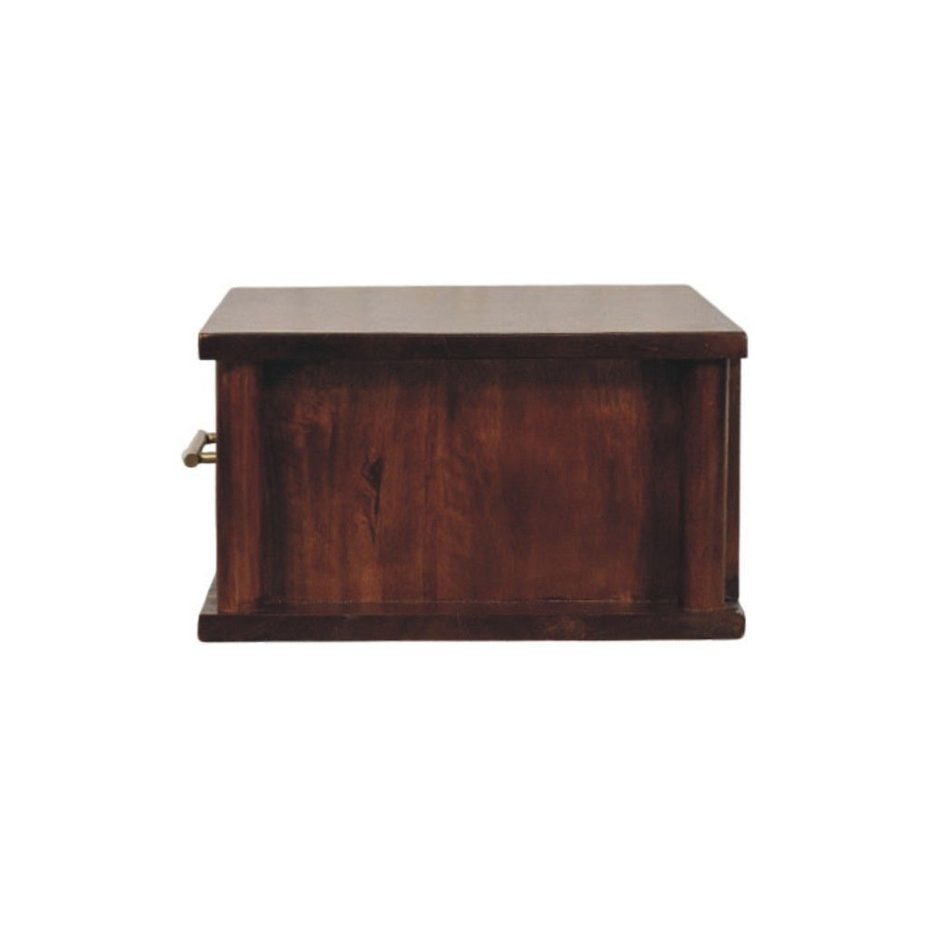 Wall-Mounted Bedside with Brass Handle