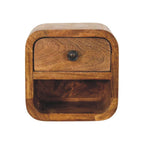 Curved Wall-Mounted Bedside Table