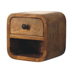 Curved Wall-Mounted Bedside Table