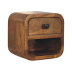 Curved Wall-Mounted Bedside Table