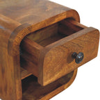 Curved Wall-Mounted Bedside Table