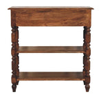 Turned Leg Side Table with Shelves