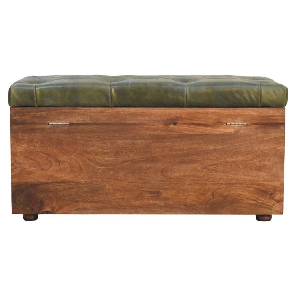 Roasted Almond Storage Trunk Bench