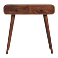 Curved Two Drawer Console Table