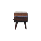 Walnut Curved Two Drawer Media Unit