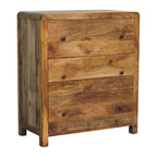 Oak-Tone Three Drawer Chest