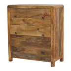 Oak-Tone Three Drawer Chest