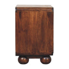 California Walnut Rattan Bedside