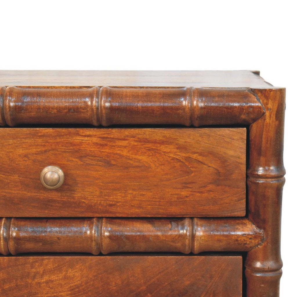 Bamboo Framed Bedside Table