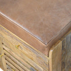 Oakridge Leather Shoe Cabinet