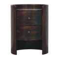 Velvet Mocha Round Side Table