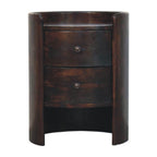 Velvet Mocha Round Side Table