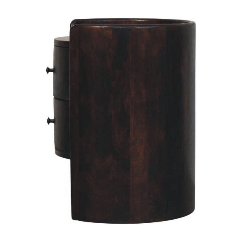 Velvet Mocha Round Side Table