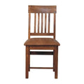 Leather Slatted Dining Chair