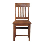 Leather Slatted Dining Chair