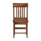 Leather Slatted Dining Chair