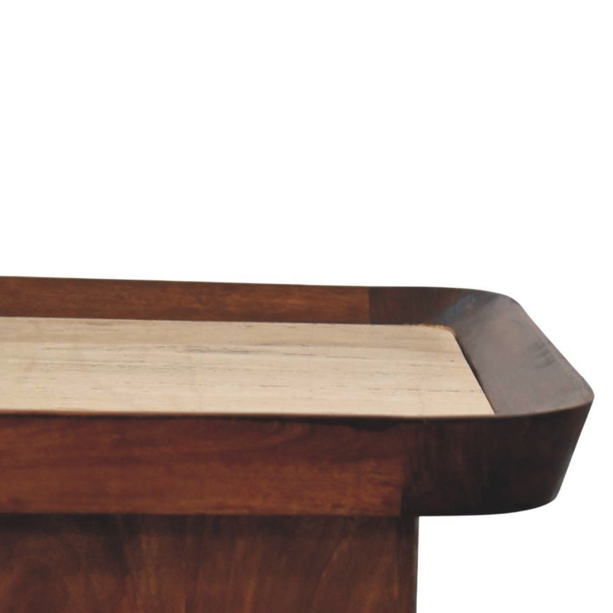 Travertine Top Tray Coffee Table