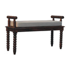 Spindle Cushioned Entryway Bench