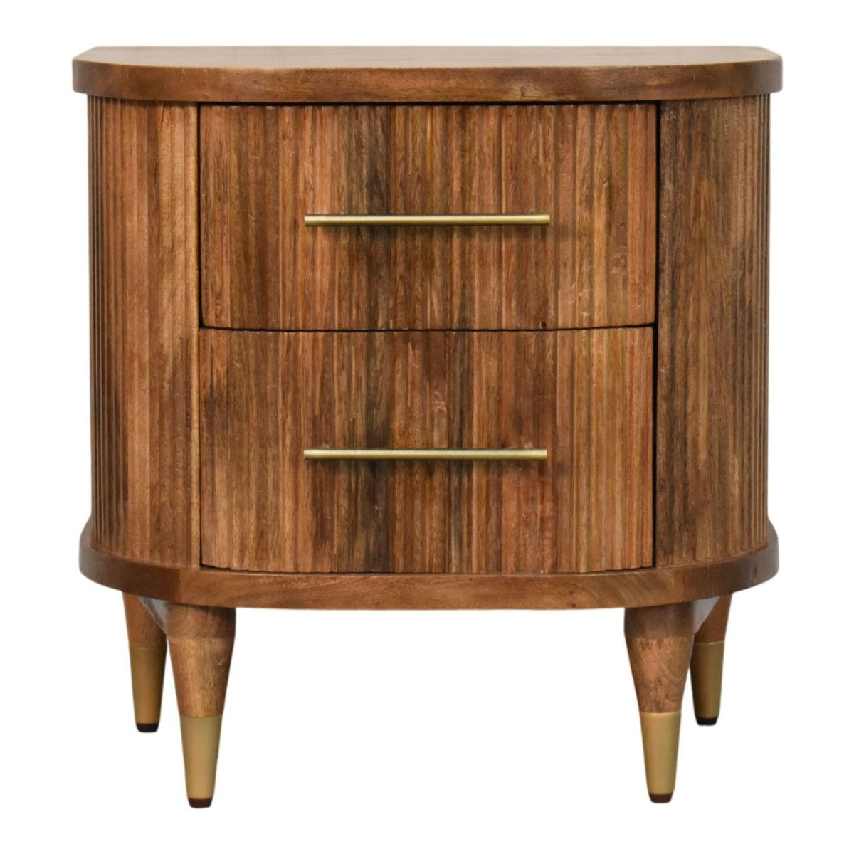 Curved 2 Drawer Bedside