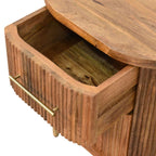 Curved 2 Drawer Bedside