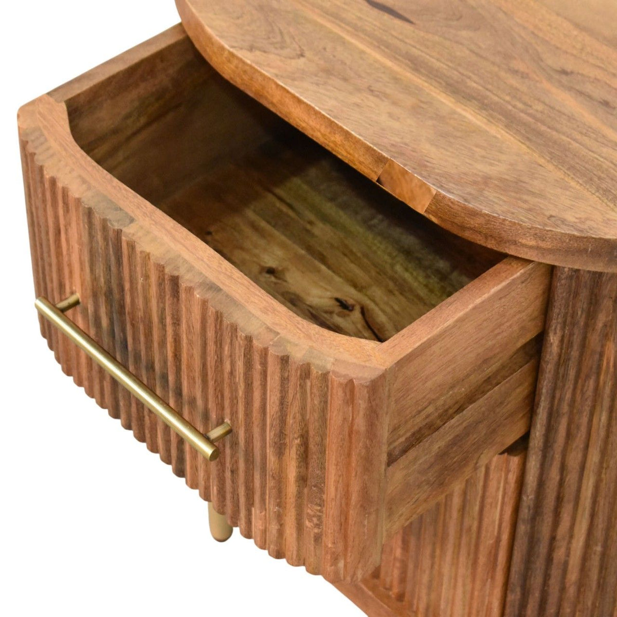 Curved 2 Drawer Bedside