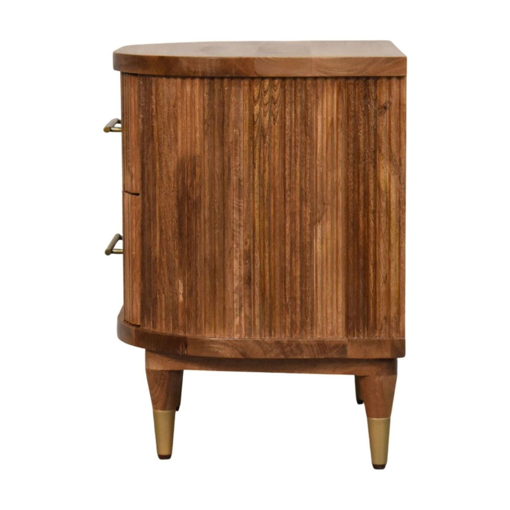 Curved 2 Drawer Bedside