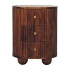 Curved Fluted Bedside Chest