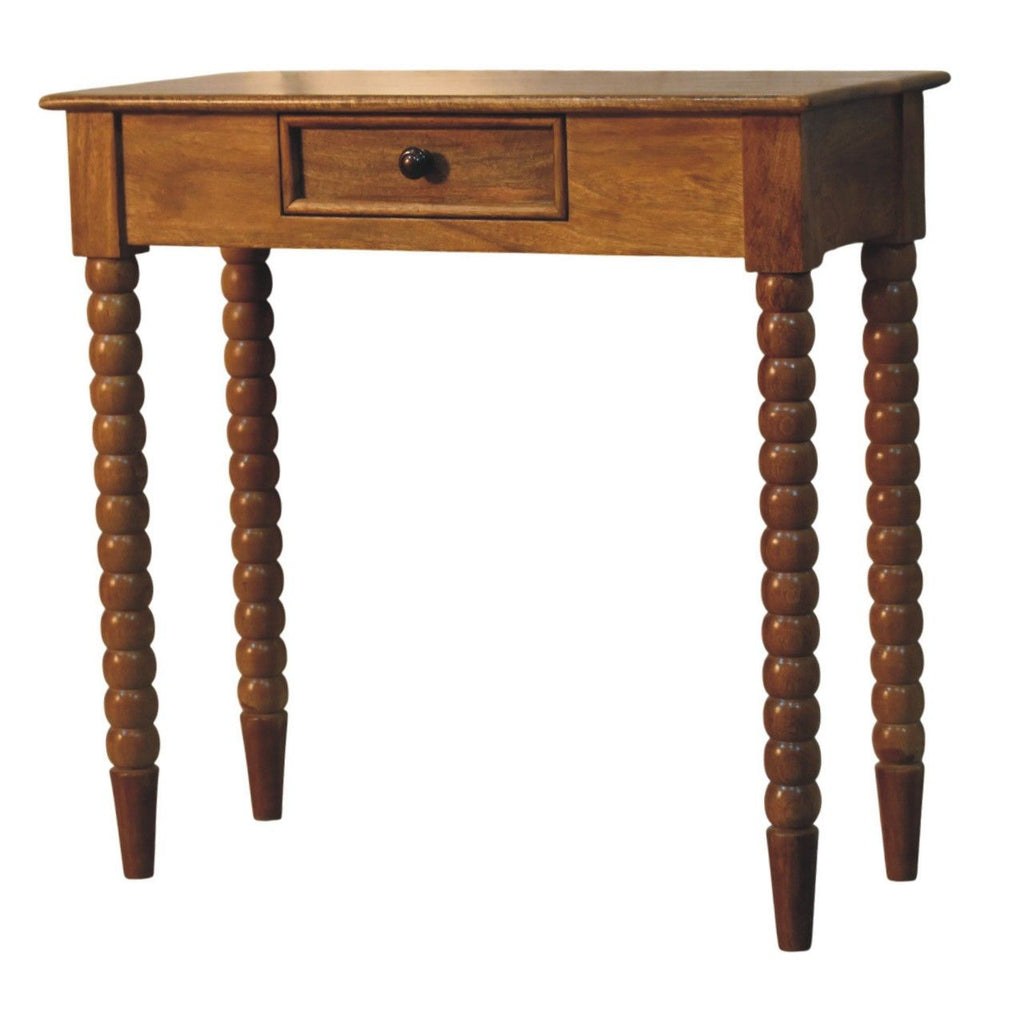 Amber Oak Spindle Console Table