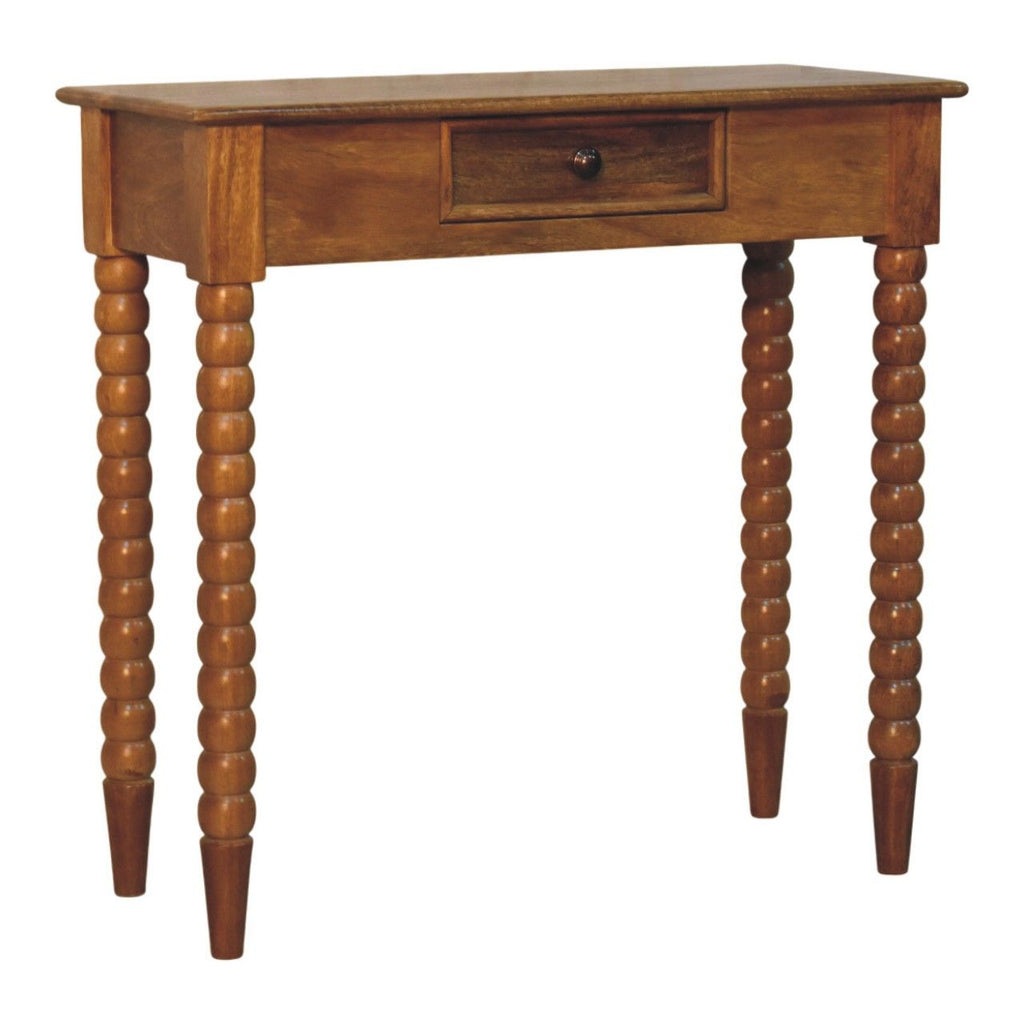 Amber Oak Spindle Console Table
