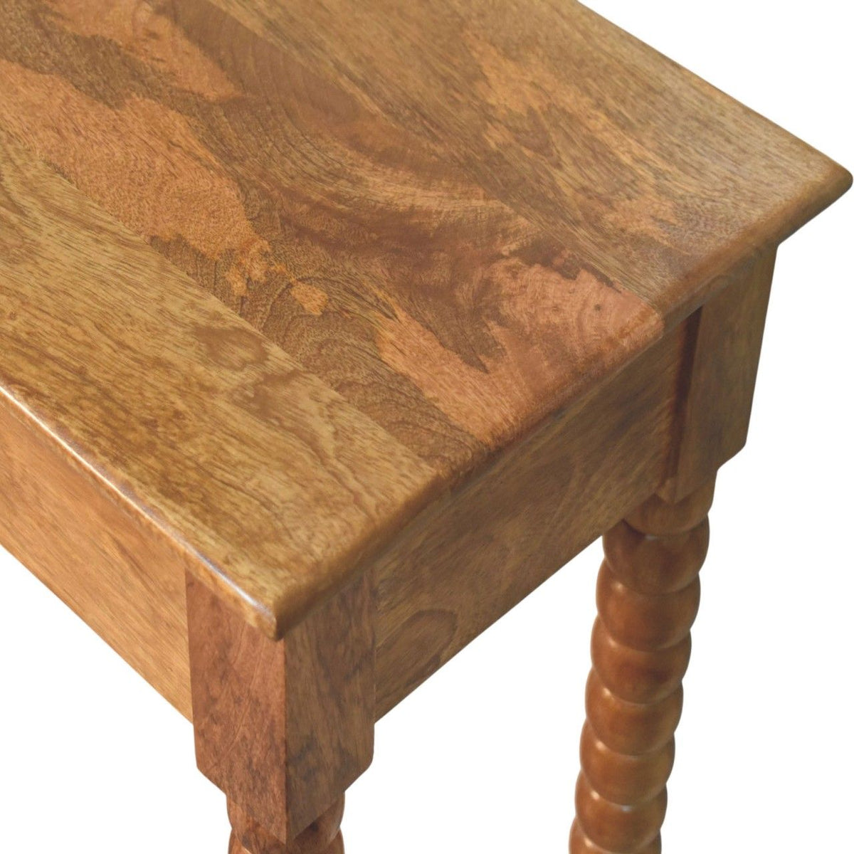 Amber Oak Spindle Console Table