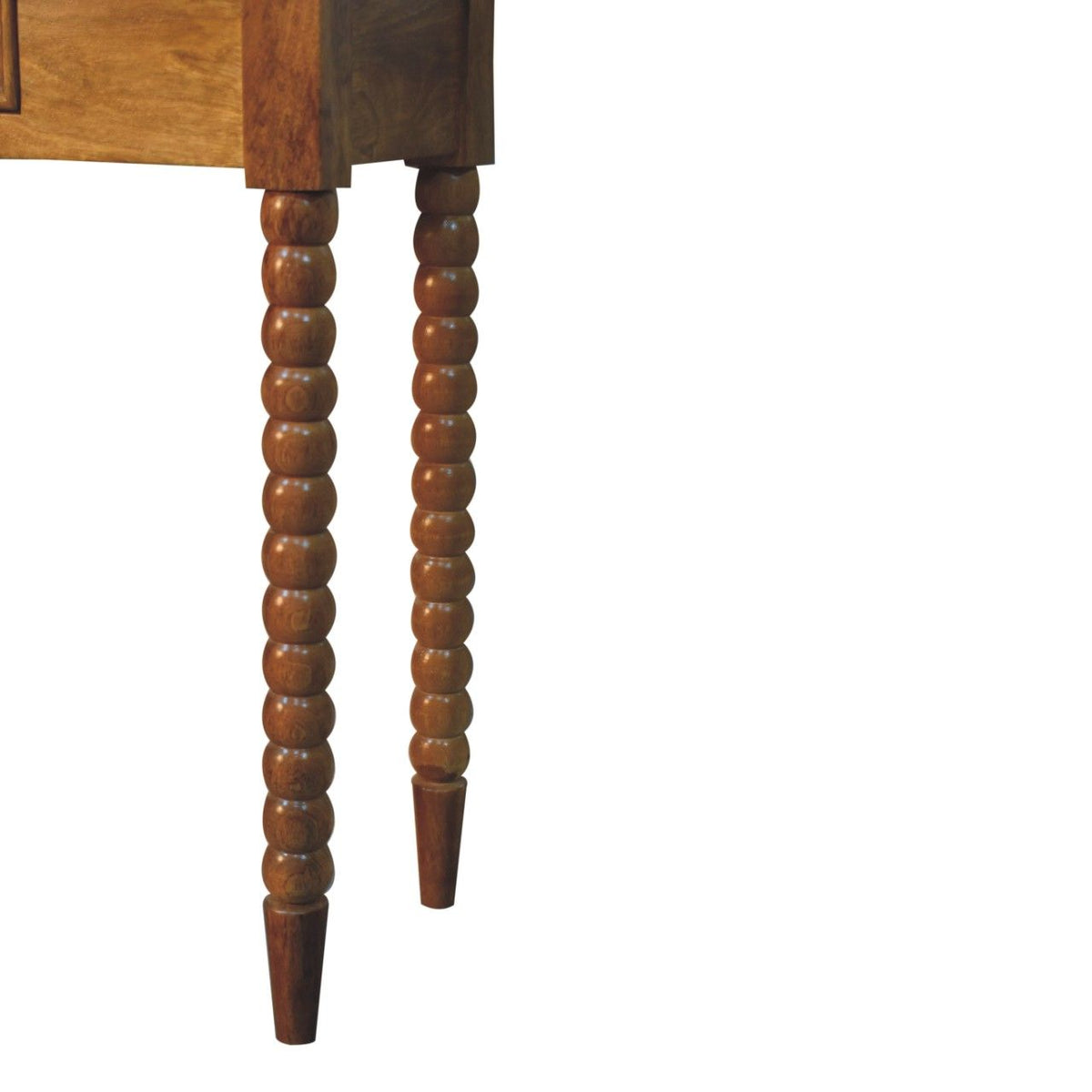 Amber Oak Spindle Console Table