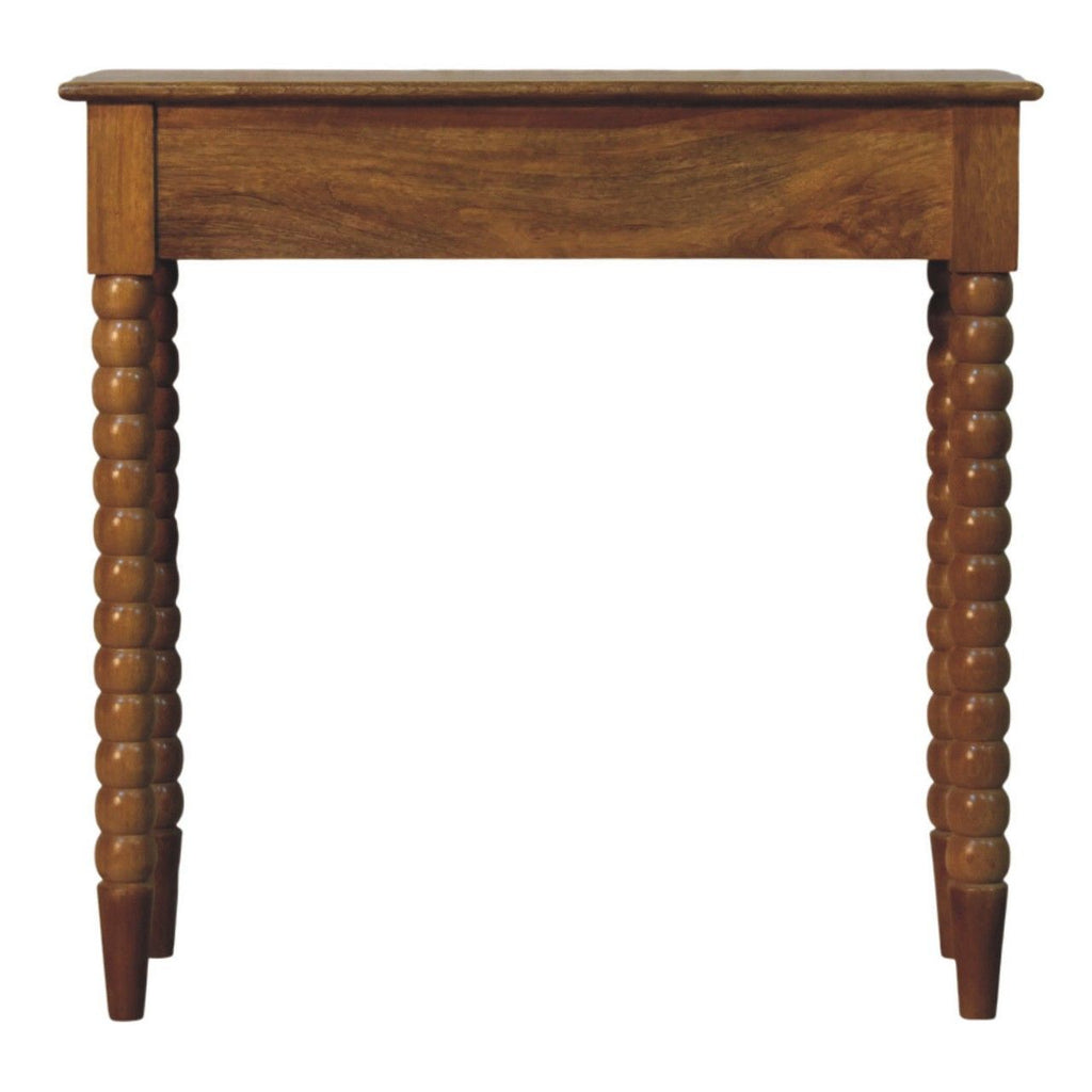 Amber Oak Spindle Console Table