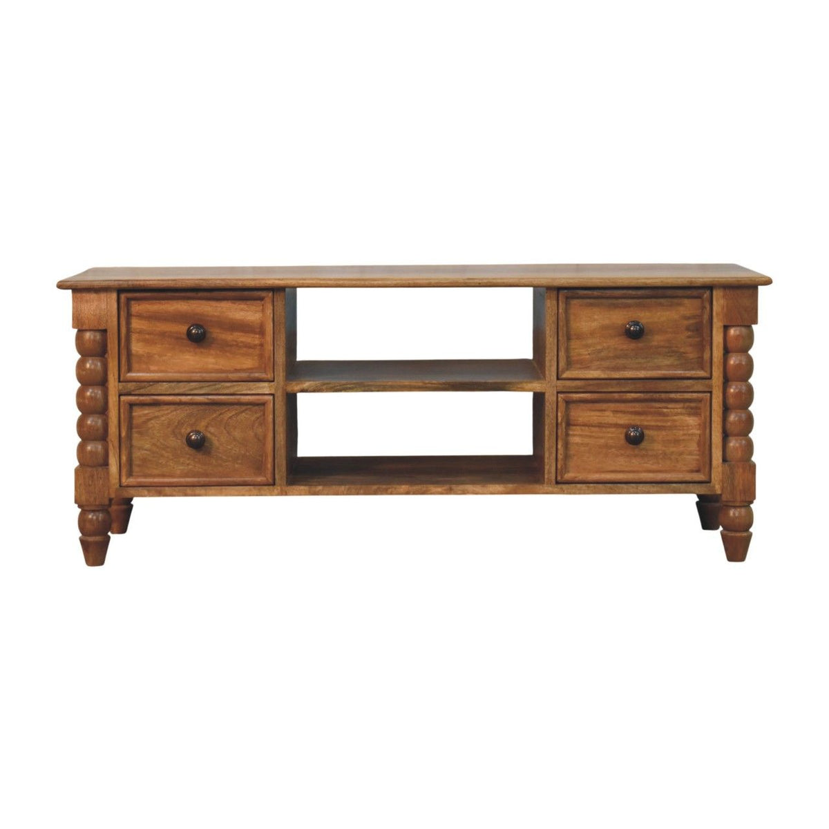 Amber Oak Spindle Media Unit