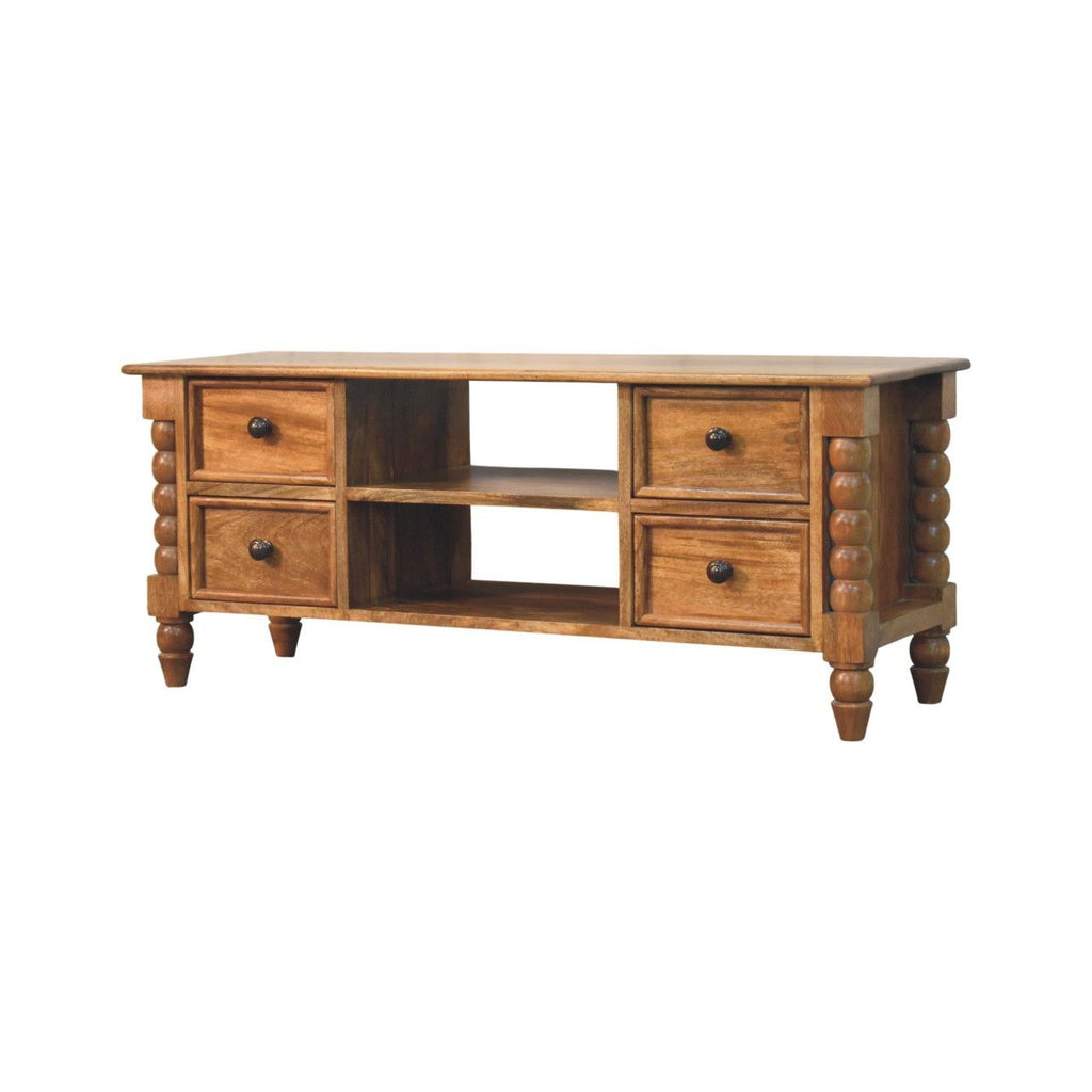 Amber Oak Spindle Media Unit