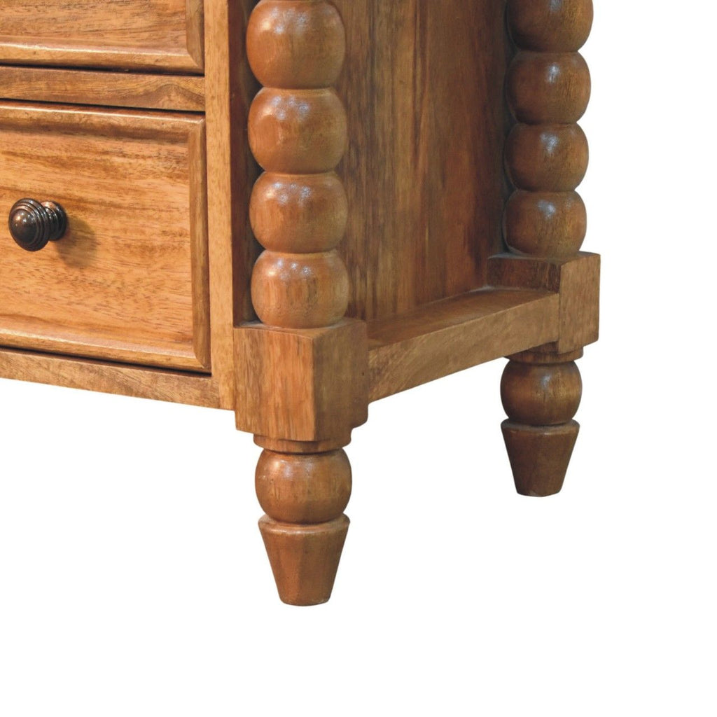 Amber Oak Spindle Media Unit