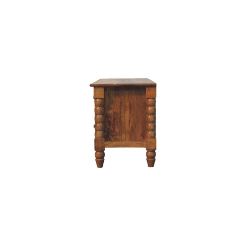 Amber Oak Spindle Media Unit