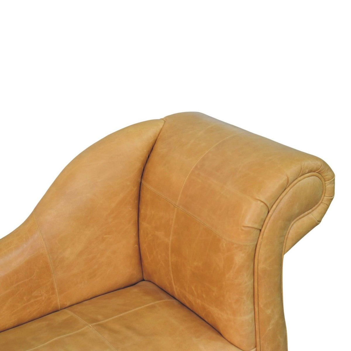 Tan Leather Heritage Chaise