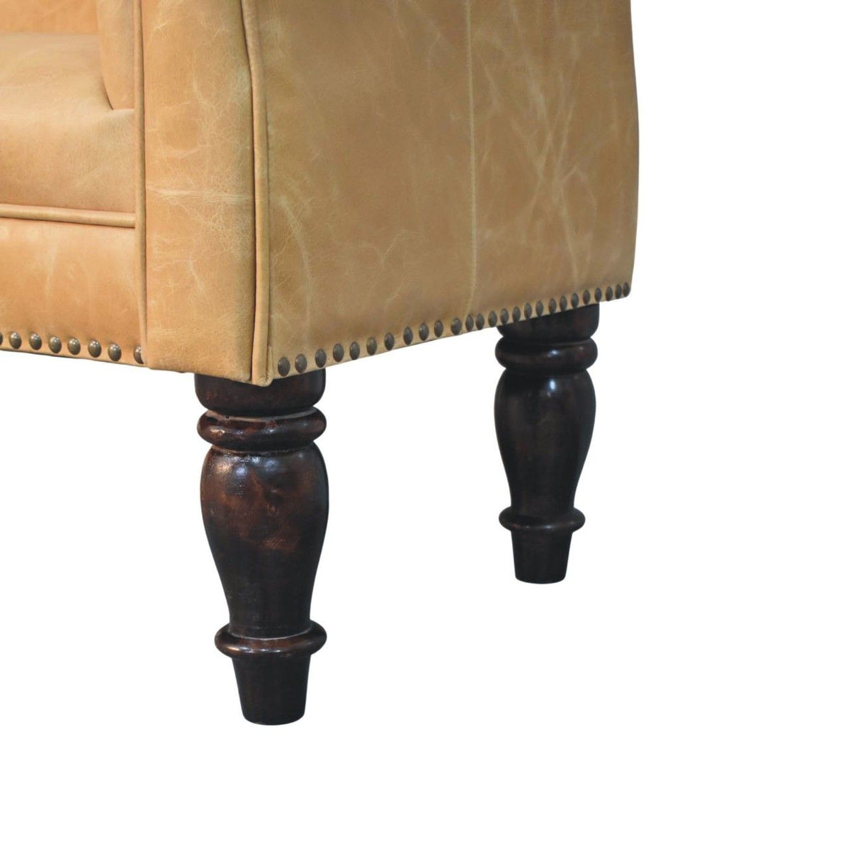 Tan Leather Heritage Chaise