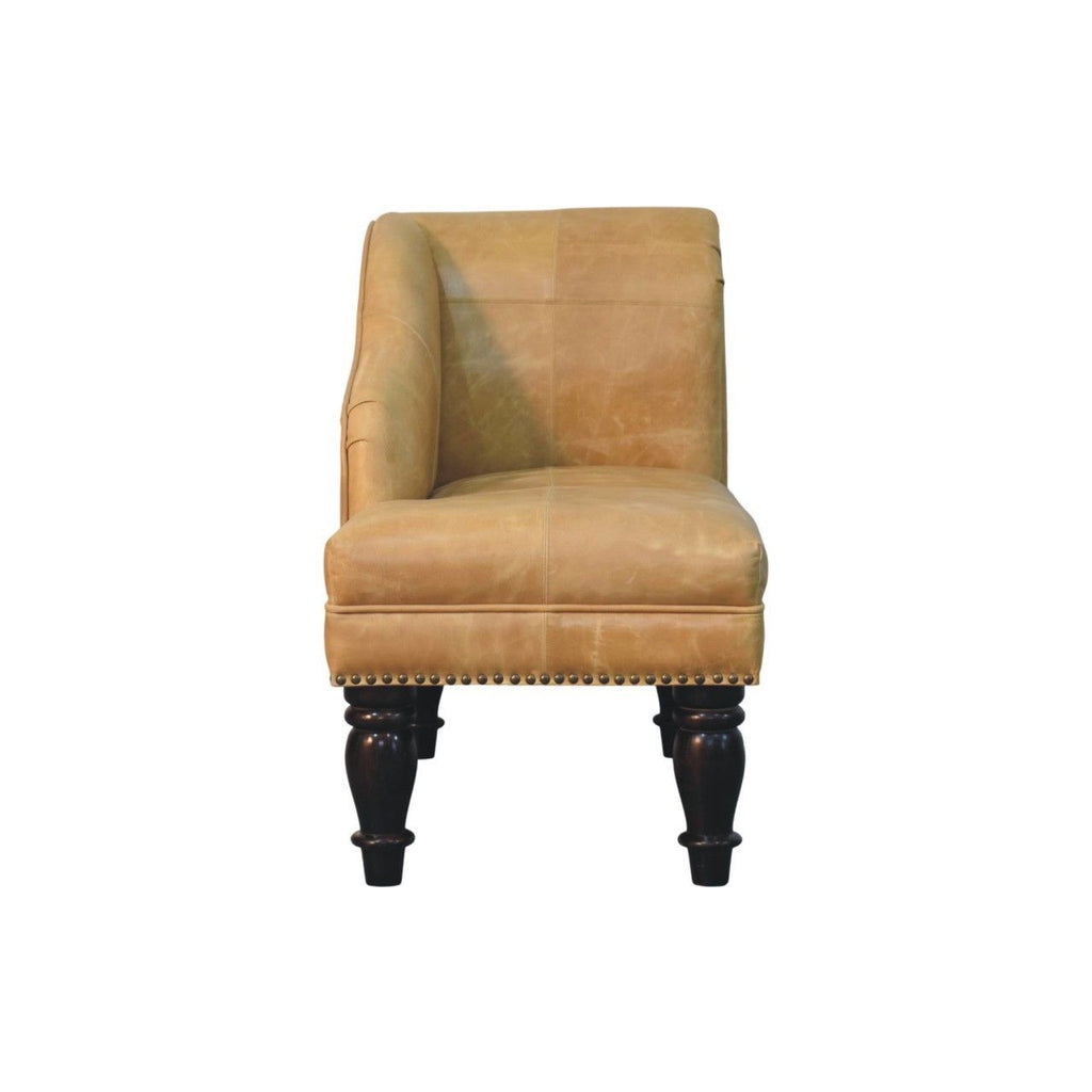 Tan Leather Heritage Chaise
