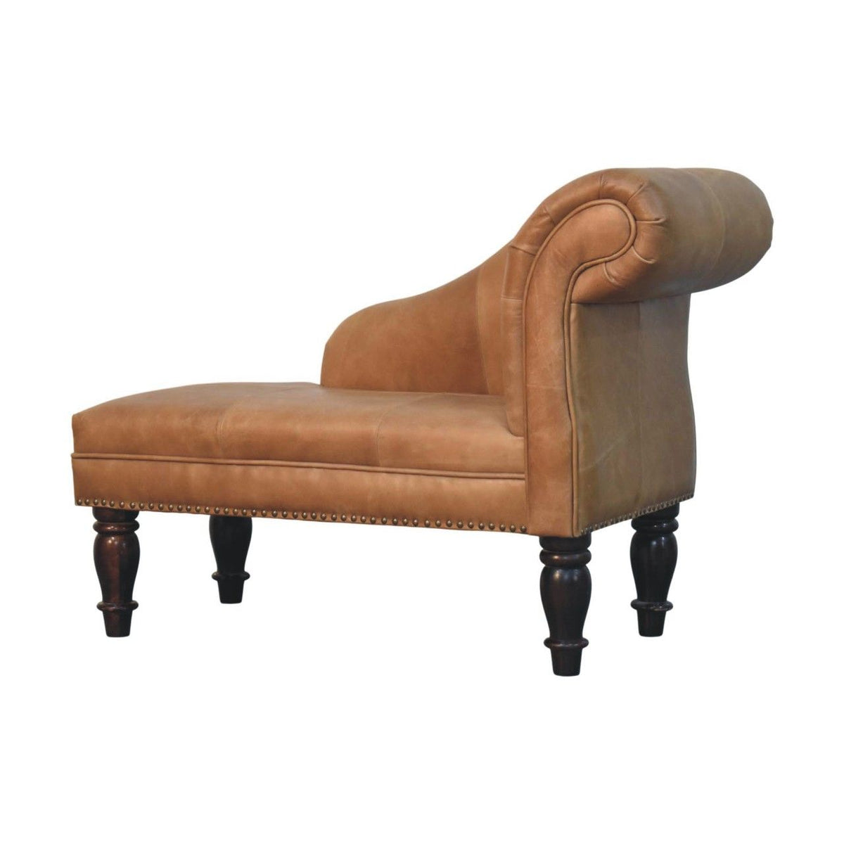 Brown Leather Heritage Chaise