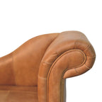Brown Leather Heritage Chaise