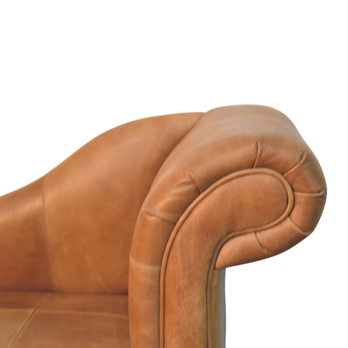 Brown Leather Heritage Chaise